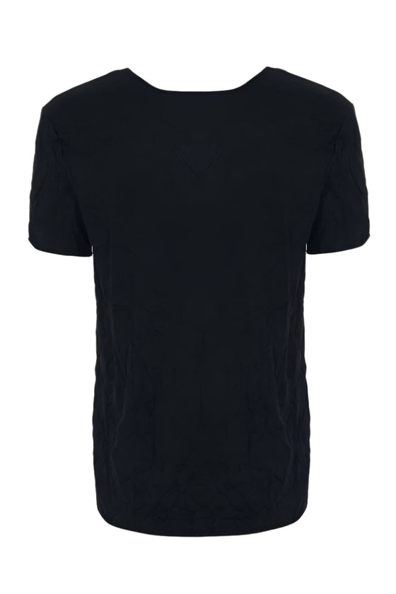 Kozan Crinkle Viscous Celia Top in Black Style CV-4256-BLACK