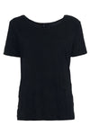 Kozan Crinkle Viscous Celia Top in Black Style CV-4256-BLACK