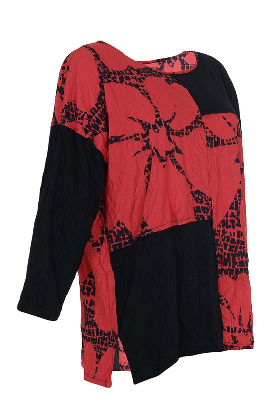 Kozan Crinkle Viscous Hanson Tunic in Black Style CV-4777