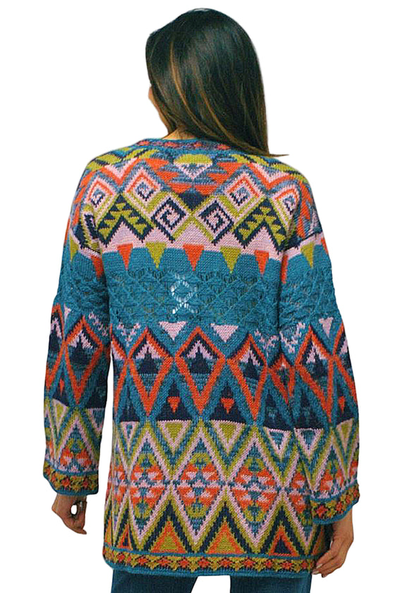 Kyla Seo By Caite Benita Cardigan in Multi Color KYRO1002