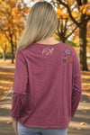 kyla Seo by Caite Odine Top in Mulberry KSBHC104
