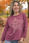 kyla Seo by Caite Odine Top in Mulberry KSBHC104