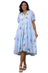 Kyla Seo By Caite Yris Dress in Oxford Blue Style KSBH56