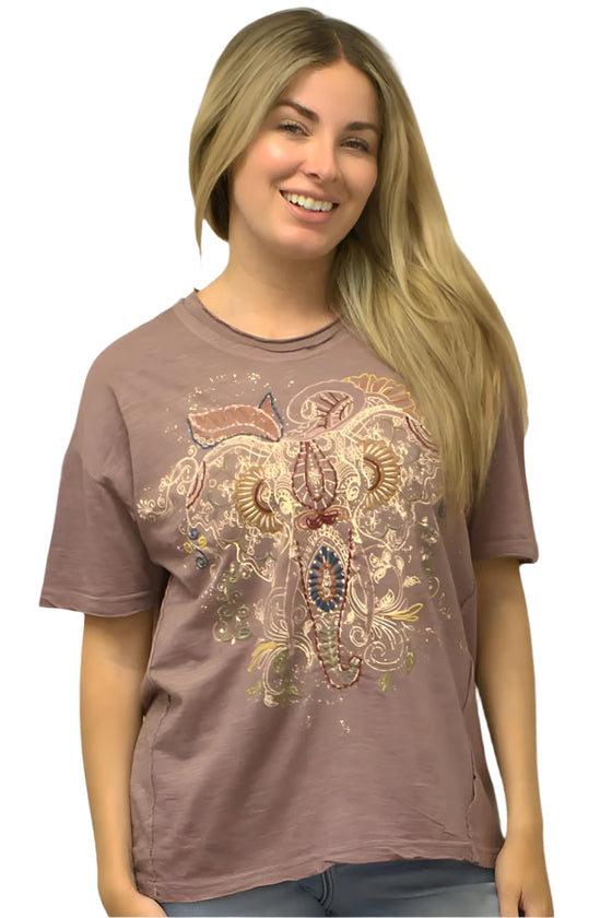 Kyla Seo Comfort By Caite Ryanne Tee in Henna Style KSBHC53