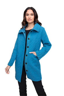  Liv By Habitat Clothes Kaleidoscope Quilt City Snap Car Coat in Ocean