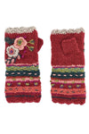 Lost Horizons Knitwear Lassen Women's Wool Knit Handwarmers in Goji Berry