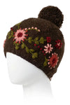 Lost Horizons Knitwear Olivia Women's Wool Knit Beanie Hat in Brown