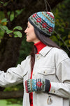 Lost Horizons Knitwear Valencia Wool Beanie Fair Isle Knit Hat in Winterberry