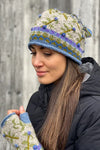 Lost Horizons Knitwear Verbier Wool Beanie Hat with Embroidery in Light Natural