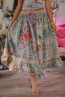  Magnolia Pearl Anselma Skirt in Blue Eyes - SKIRT233-BLUEY-OS