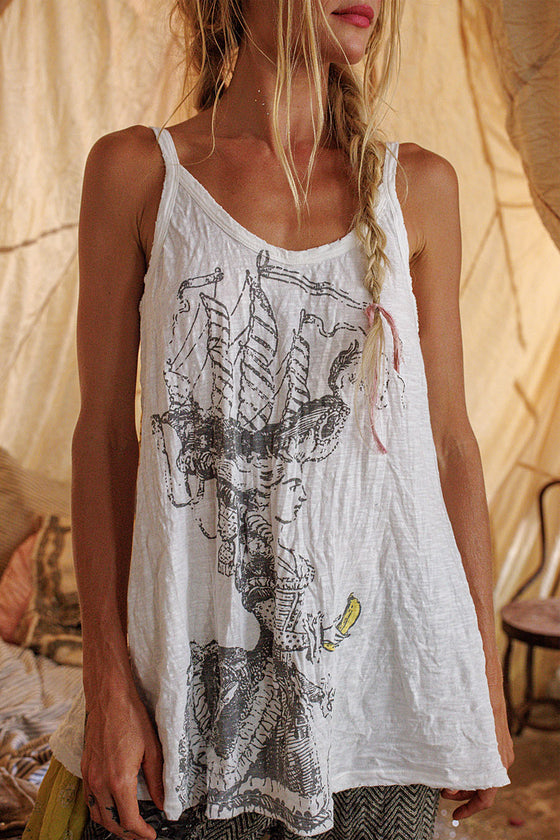 Magnolia Pearl Bananas Por Vida Lana Tank in True - TANK423-TRUE-OS