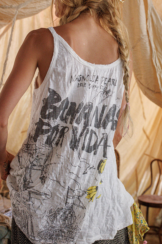 Magnolia Pearl Bananas Por Vida Lana Tank in True - TANK423-TRUE-OS