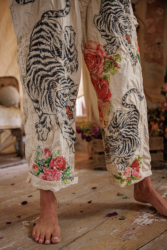 Magnolia Pearl Birch Floral Love Overalls in Moonlight - OVERALLS176-MOON-OS