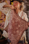Magnolia Pearl Carnal Handkerchief in Umber - SCARF214-UMBER-OS