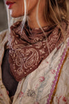 Magnolia Pearl Carnal Handkerchief in Umber - SCARF214-UMBER-OS