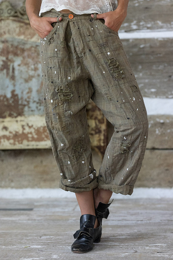 Magnolia Pearl Check Provision Trousers in Teddy Check - PANTS420-TDYCK