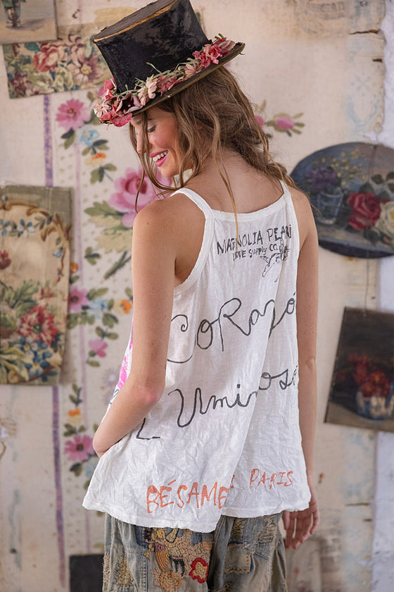 Magnolia Pearl Corazon Luminoso Lana Tank in True - TANK356-TRUE-OS