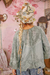 Magnolia Pearl Crochet Jodi Blouse in Seafoam Gray - TOP2320-SEFMG-OS