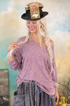 Magnolia Pearl Europa Long Sleeve T in Plum - TOP2253-PLUM