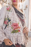 Magnolia Pearl Eyelet Lise Lotte Piano Shawl in Pinksalt - JACKET899-PINKSA