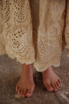 Magnolia Pearl Eyelet Patchwork Pissarro Skirt in Swan - SKIRT237-SWAN-OS