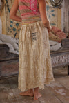 Magnolia Pearl Eyelet Patchwork Pissarro Skirt in Swan - SKIRT237-SWAN-OS