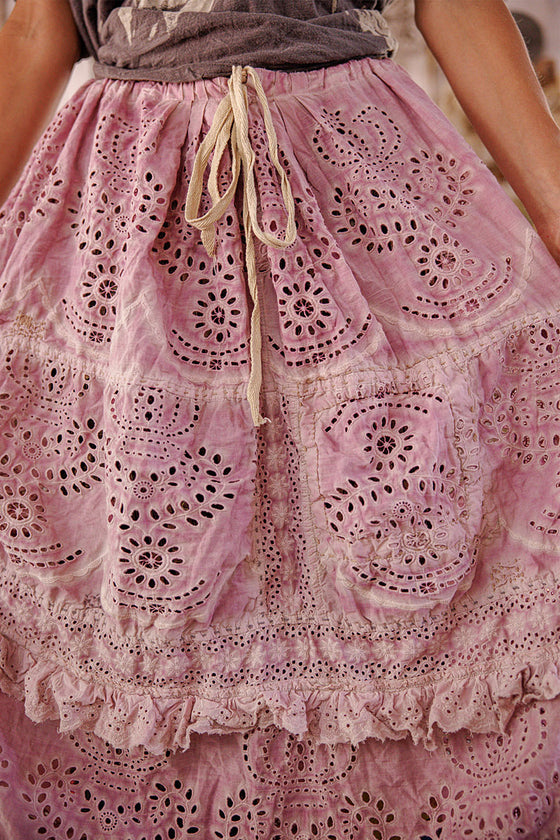 Magnolia Pearl Eyelet Pissarro Skirt in Lychee Blossom - SKIRT220-LYCBS-OS