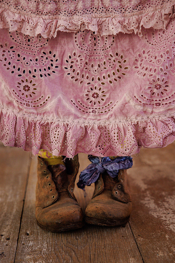 Magnolia Pearl Eyelet Pissarro Skirt in Lychee Blossom - SKIRT220-LYCBS-OS