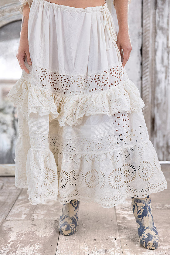 Magnolia Pearl Eyelet Pissarro Skirt in True - SKIRT197-TRUE