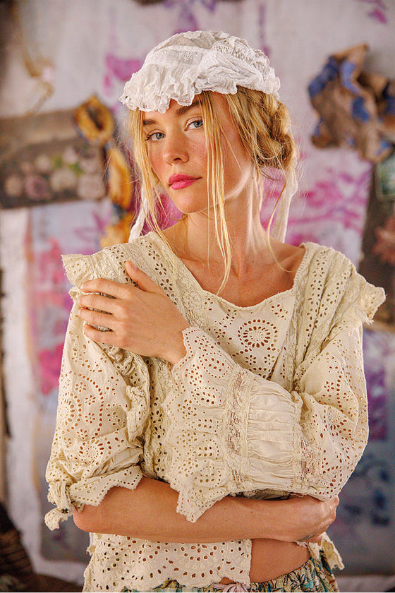 Magnolia Pearl Eyelet Rosario Blouse in Moonlight - TOP2159-MOON-OS