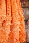 Magnolia Pearl Eyelet Skirt in Arancia - SKIRT223-ARNCI-OS