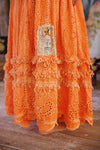 Magnolia Pearl Eyelet Skirt in Arancia - SKIRT223-ARNCI-OS