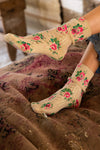 Magnolia Pearl Floral Lil Dipper Socks in Lusoria - SOCKS098-LSRIA