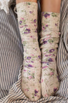 Magnolia Pearl Floral OTK Big Dipper Socks in Lavender Roses - SOCKS076-LAVRO