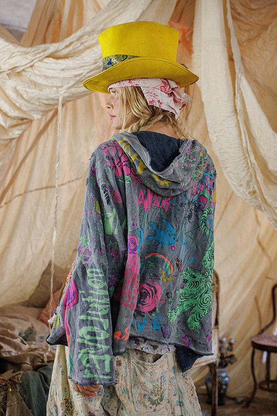 Magnolia Pearl Graphics Raji Hoodie in Prince - TOP2983-PRNCE-OS