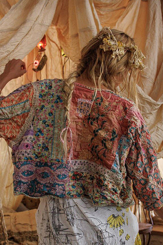 Magnolia Pearl Kalamkari Andhra Jacket in Wonderland - JACKET1382-WNDRL-OS