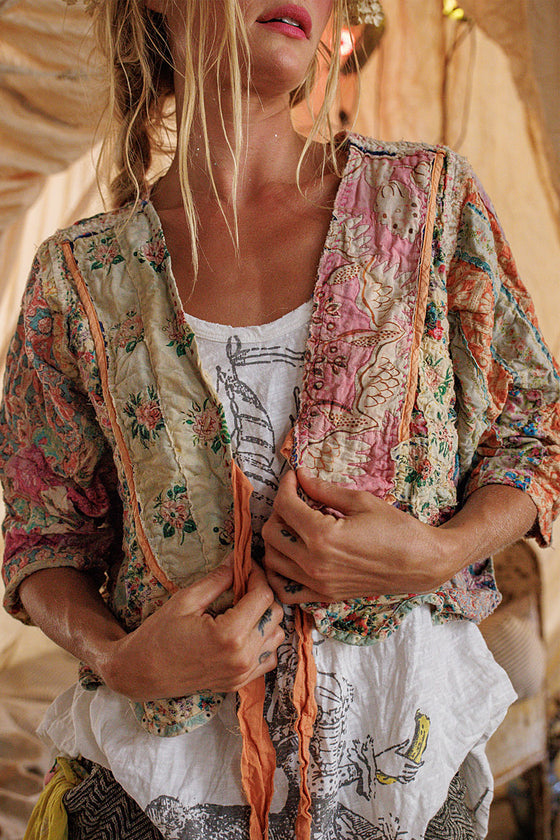 Magnolia Pearl Kalamkari Andhra Jacket in Wonderland - JACKET1382-WNDRL-OS