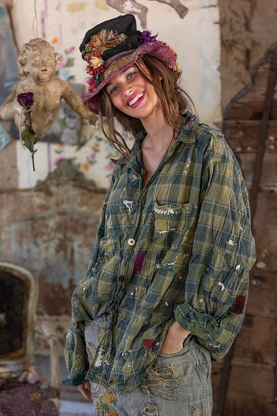 Magnolia Pearl Landes Workshirt in Uncle Joe's Plaid - TOP2240-UJPL-OS