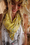 Magnolia Pearl MP Floral Tassel Scarf in Cloverfield - SCARF230-CLVRF-OS