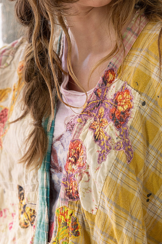Magnolia Pearl Patchwork Beatix Kimono in Madras App - Jacket 798