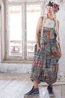  Magnolia Pearl Patchwork Frankie Overalls in Madras Rainbow - OVERALLS125-MADRB