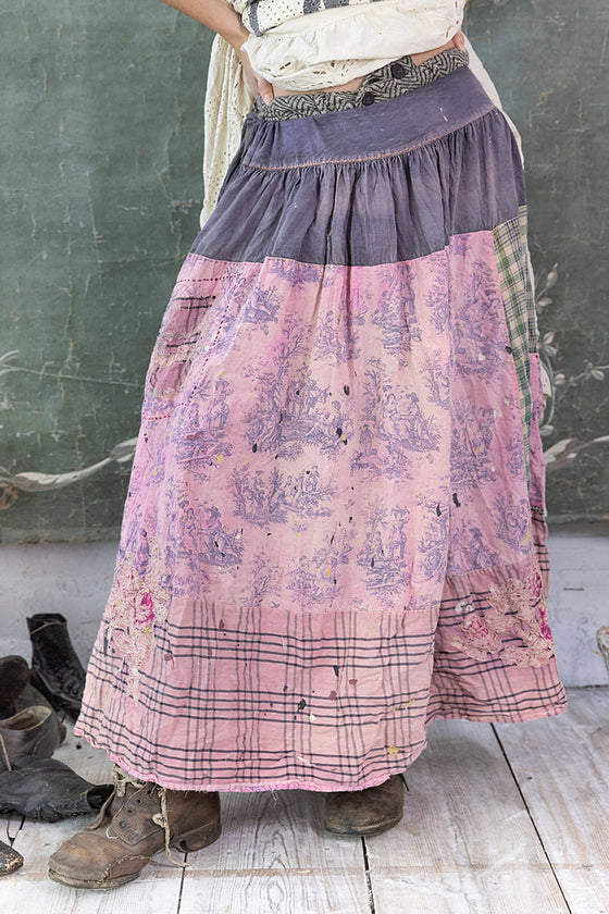 Magnolia Pearl Patchwork Friendship Skirt in Guava Patchwork - Skirt 152