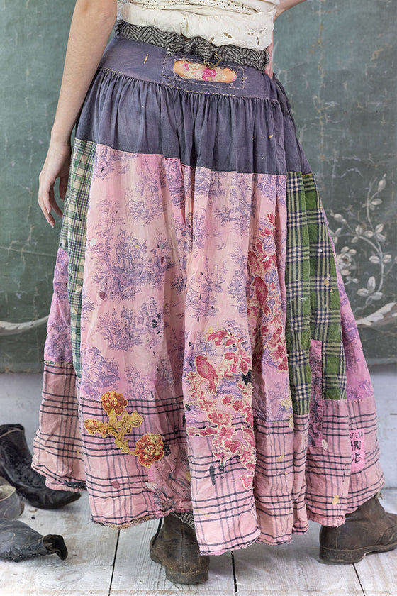 Magnolia Pearl Patchwork Friendship Skirt in Guava Patchwork - Skirt 152