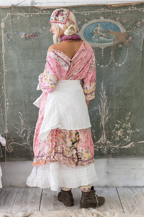 Magnolia Pearl Patchwork Kashmiri Pink Dress - DRESS979-NONE