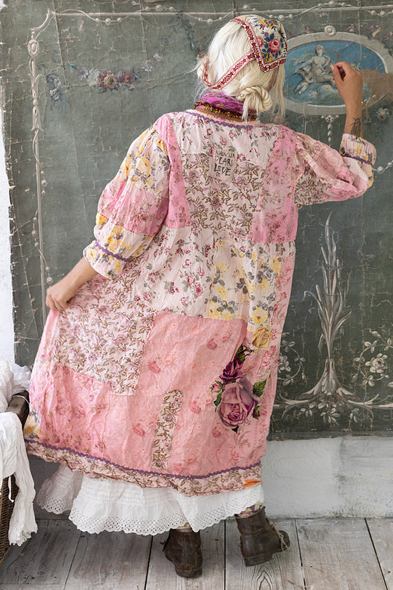 Magnolia Pearl Patchwork Kashmiri Pink Dress - DRESS979-NONE