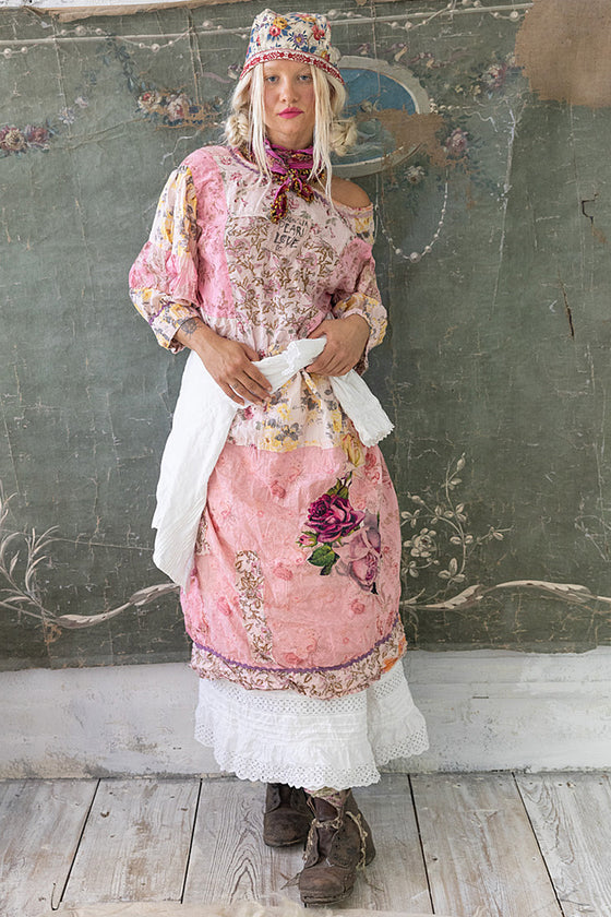 Magnolia Pearl Patchwork Kashmiri Pink Dress - DRESS979-NONE