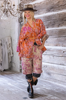  Magnolia Pearl Patchwork Kei Kimono in Marmalade - JACKET964-MARMA