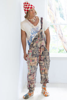  Magnolia Pearl Patchwork Love Overalls in Madras Rainbow - OVERALLS073-MADRB