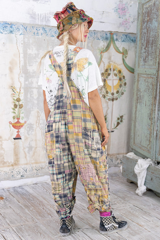Magnolia Pearl Patchwork Love Overalls in Madras Tropical - OVERALLS073-MADTR