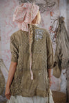 Magnolia Pearl Patchwork Polka Smock in Ember Glow - TOP2529-EMBGL-OS
